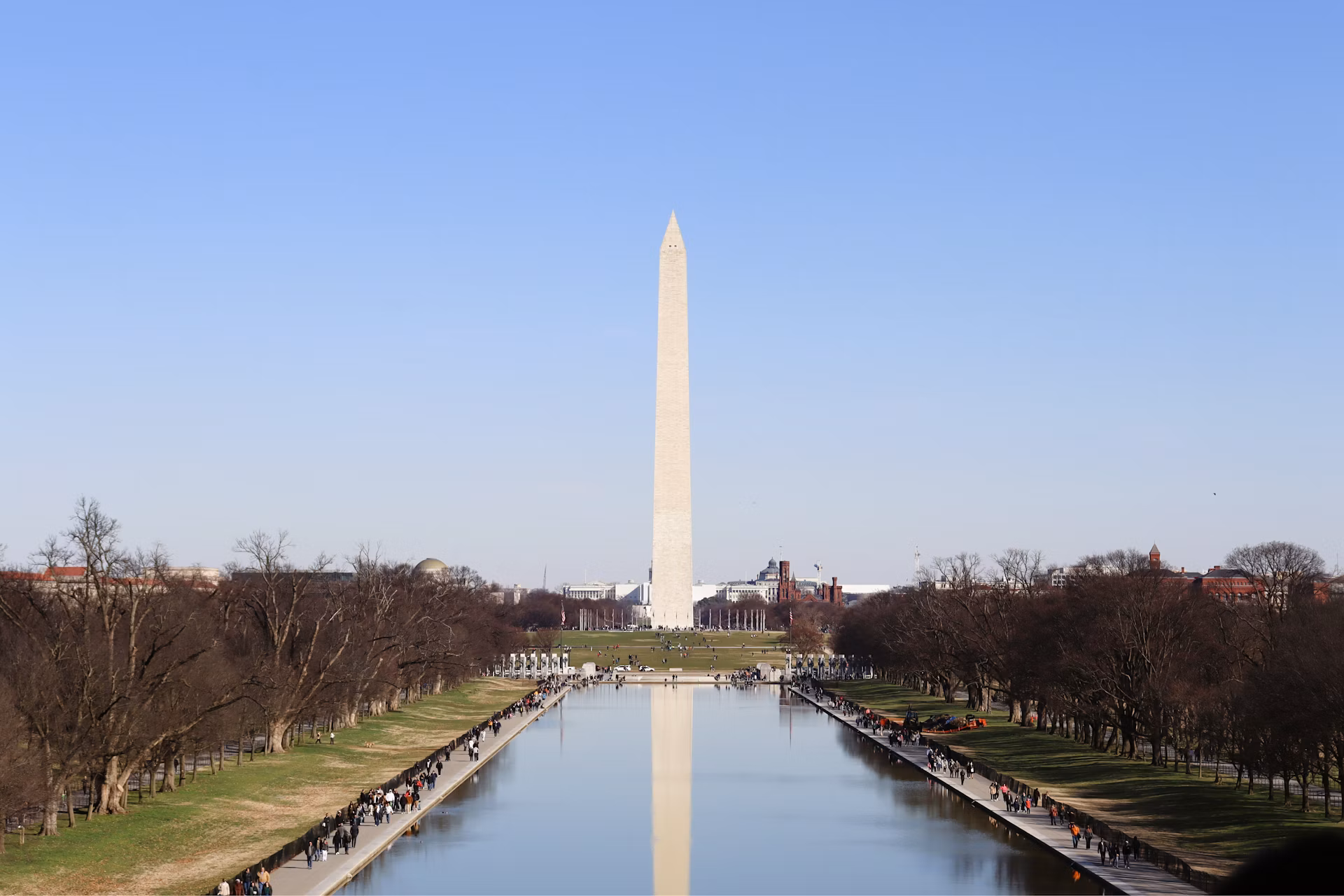 Washington Monument and the Lincoln Memorial Reflecting Pool, Washington DC